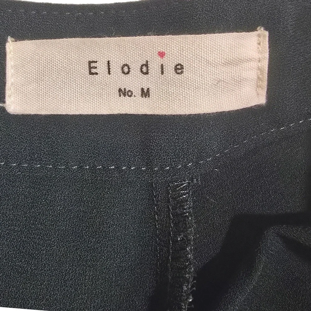 Elodie Dark Green High Waisted Wide Leg Cropped Trousers Side‎ Buttons Size M - Picture 8 of 9